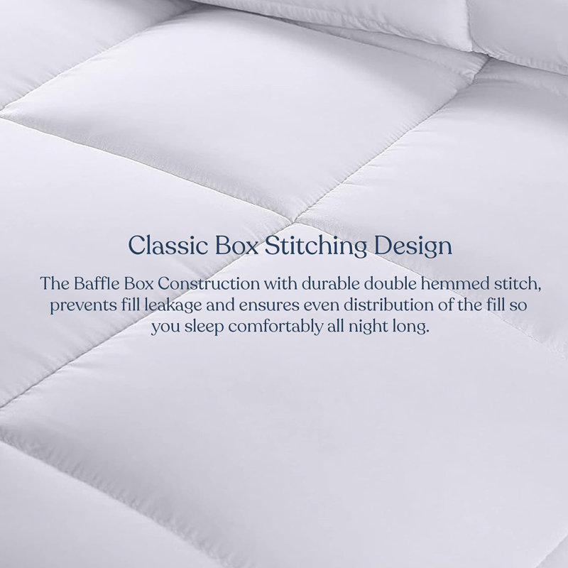Delara King (108"X92") Down Alternative Duvet Insert with GOTS-Certified Organic Cotton Cover, Soft Fill, 350 GSM All-Season Comforter