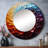 Rhythmic Pulse I - Abstract Round Mirror Wall Decor-99618224