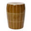 Table d'appoint moderne en céramique ambrée à motif quadrillé, 45 cm de hauteur - Peut être utilisée comme table d'appoint ou comme support pour plantes-1485299077
