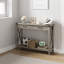 Console avec 2 tiroirs, table basse avec tablette de rangement, table d'appoint en bois-106000296
