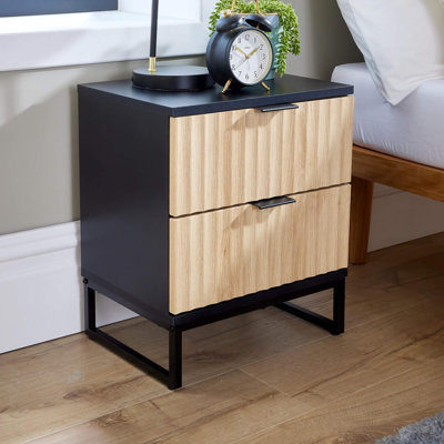 Ramsi 40cm W Manufactured Wood Bedside Table