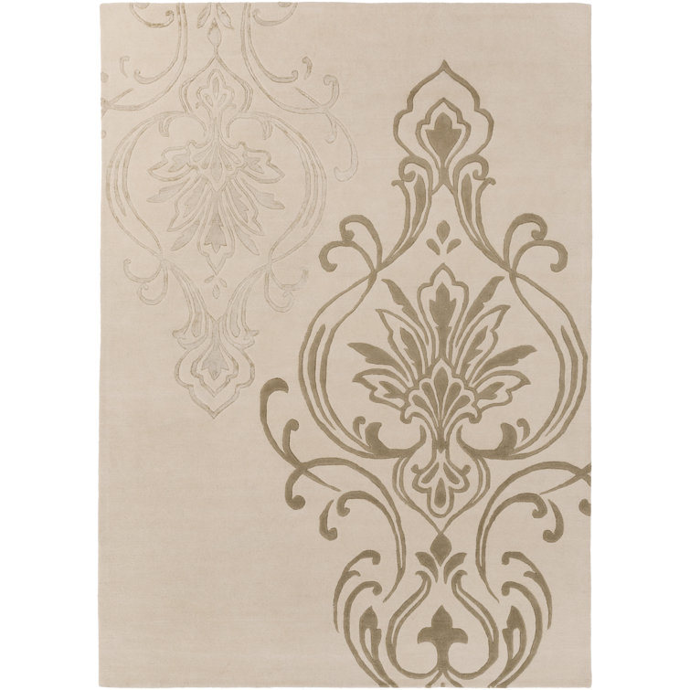 Tapis beige touffeté à la main Gardiner Ikat