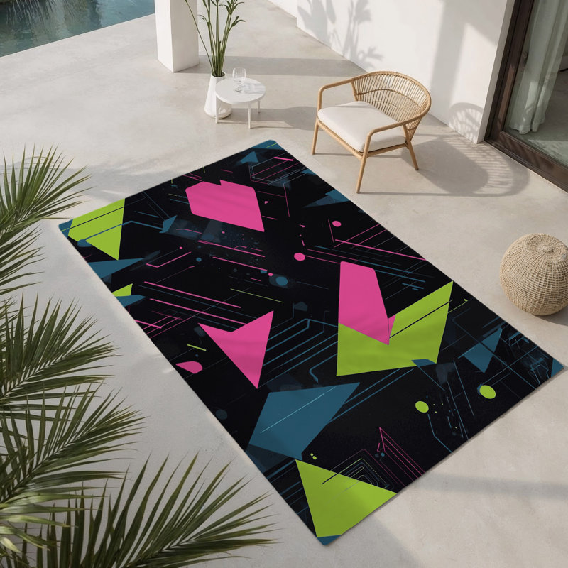 Tapis synthétique intérieur et extérieur Horizon, Rectangle 1 pi 6 po x 2 pi 6 po