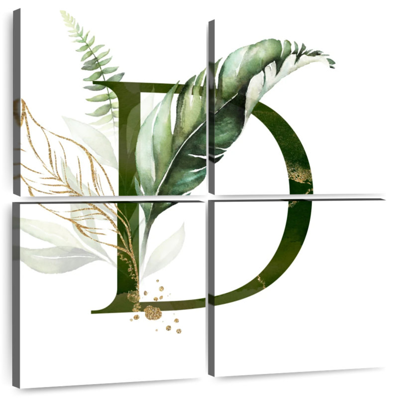Keiri Tropical Leaves Letter D