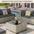 7 Pieces  Design-Oriented Rattan Patio Conversation Sets With Cushions-1750141655