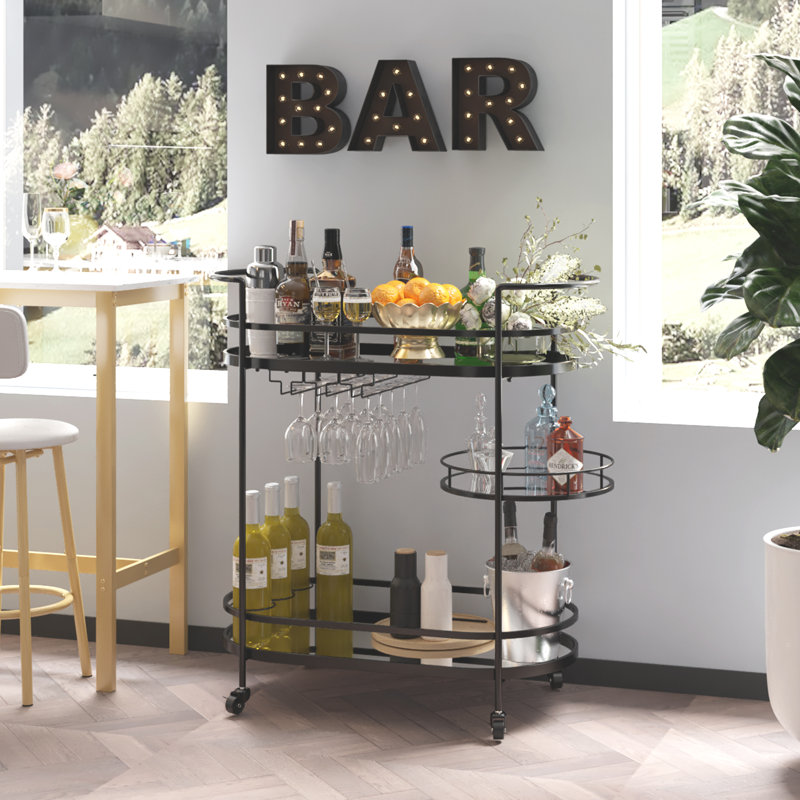Chariot-bar en métal