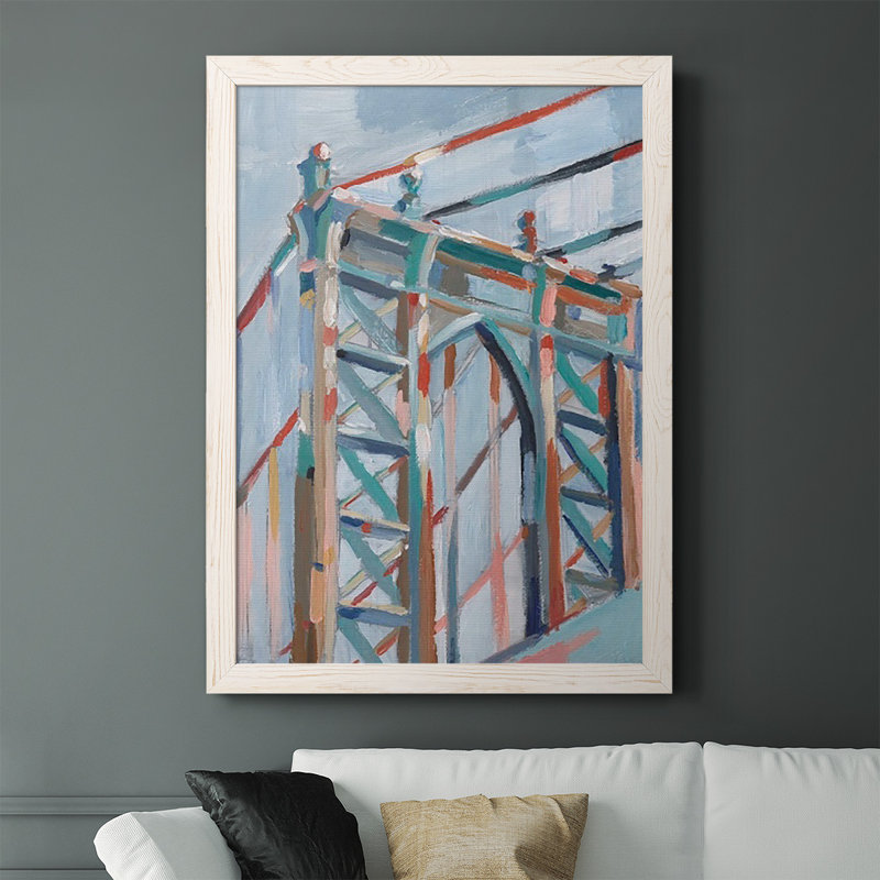 Big City Colors II, reproduction d'art sur toile, Cadre blanc, H 37,5 po x l 27,5 po x P 1 po