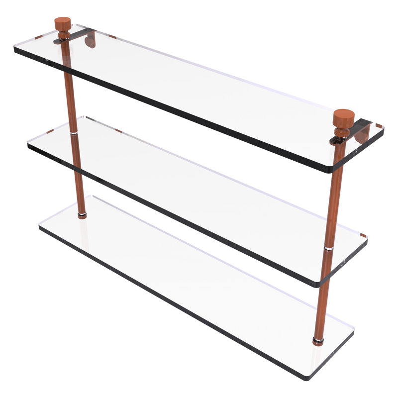 Ballenas 3 Piece Tiered Shelf, Autumn Sparkle, 15" H x 22" W x 5" D