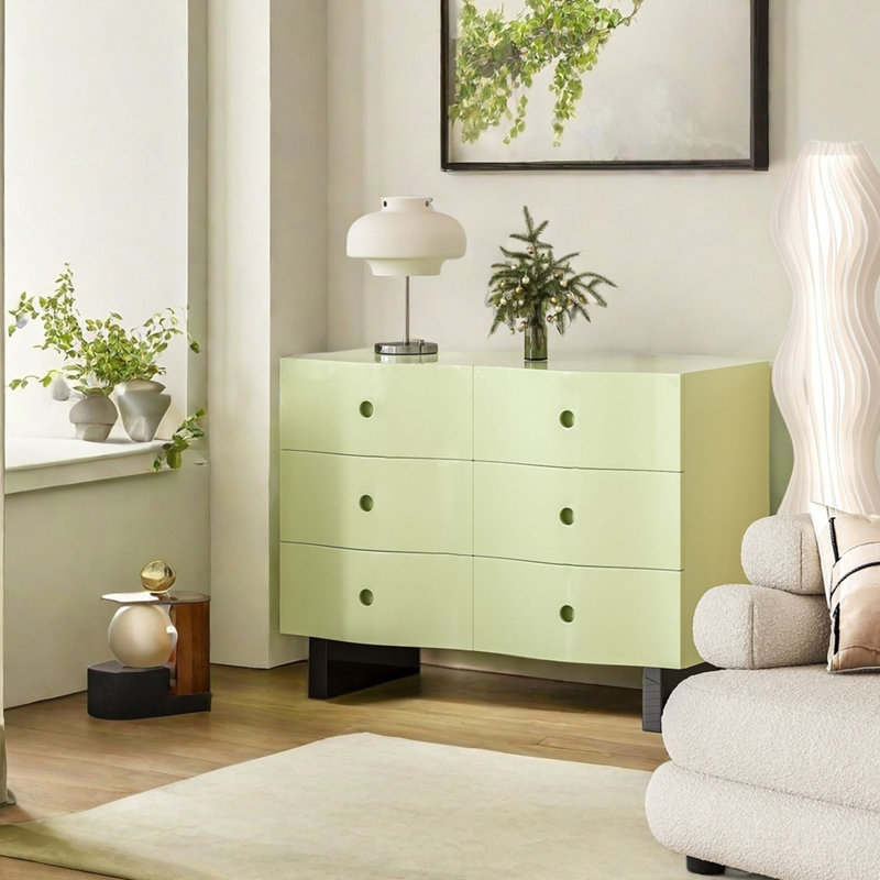 Six Drawer Minimalist Storage Accent Chest