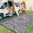 Outdoor Rugs Reversible Waterproof Outdoor Area Rug UV mark Resistant Patio Rug Durable Garden Mat for Porch Deck-482028-482030