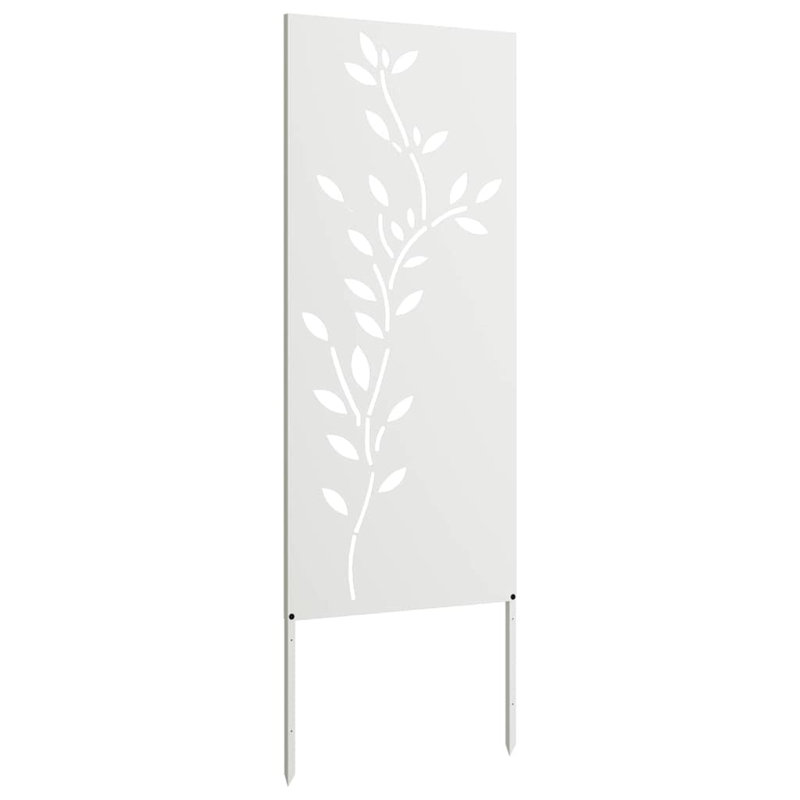 Garden Decorative Panel Stainless Steel, White, 140cm H x 50cm W x 1.7cm D