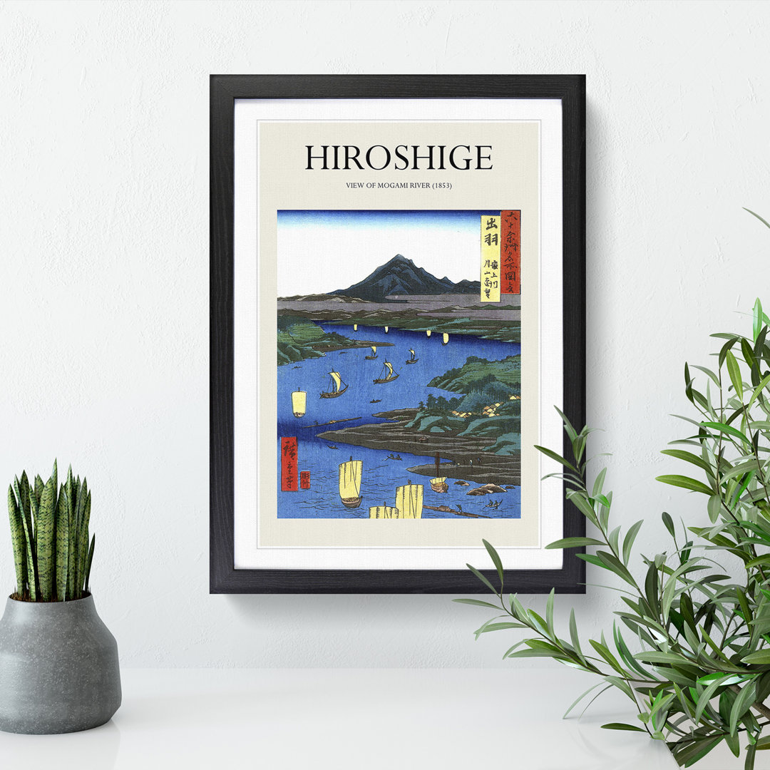 View of Mogami River by Utagawa Hiroshige - Picture Frame Art Prints