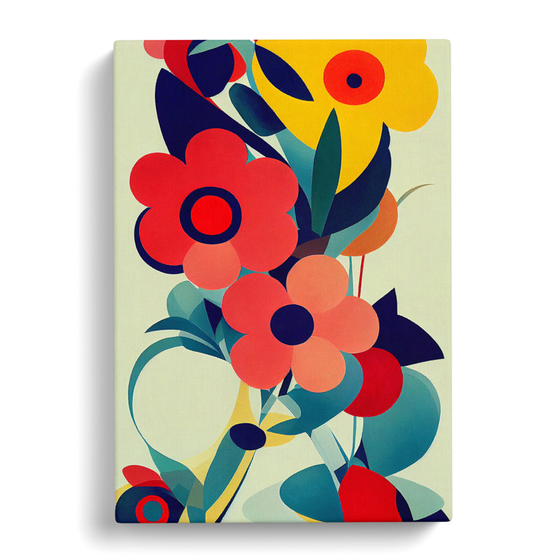 The Abstract Flowers No.6 - Print, No Matte, 50cm H x 35cm W, Wrapped Canvas