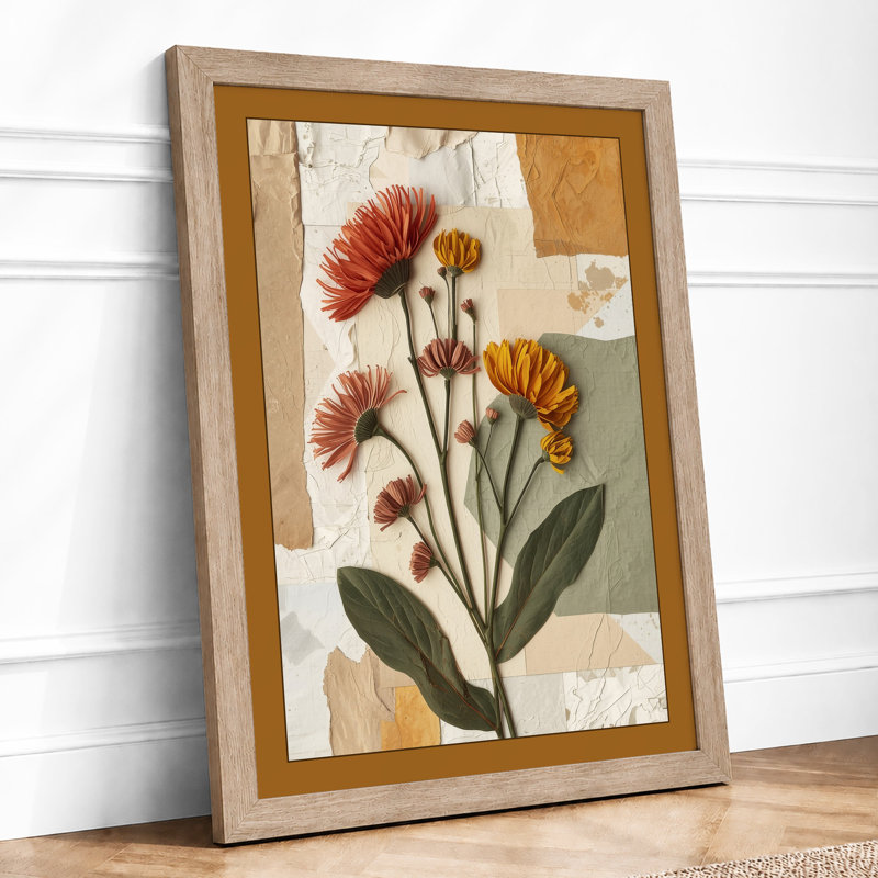 Carnation Study Botanical - Framed Print, Oak, A4 - 29.7 x 21.0 cm