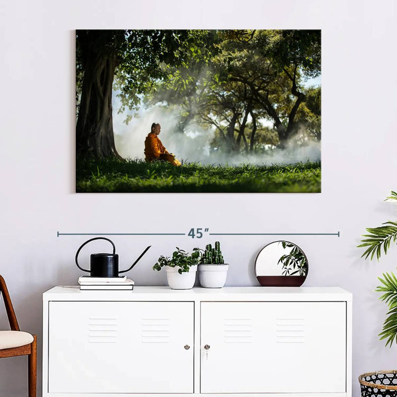 Kerrick Buddhist Monk Meditating, 26" H x 39" W