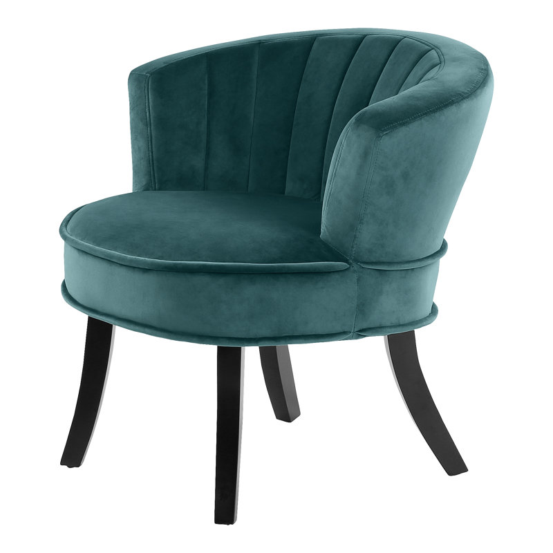 Crespin Upholstered Slipper Chair, Blue-green
