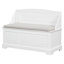 Banc à chaussures, banc de rangement pour chaussures rétro avec dispositifs de fermeture en douceur, coffre de rangement avec rangement caché et coussin pour l'entrée, le couloir, le salon (blanc)-130151004