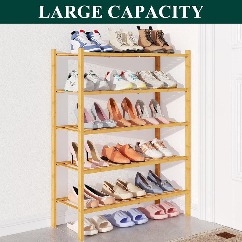 5 Tier Bamboo Shoe Rack