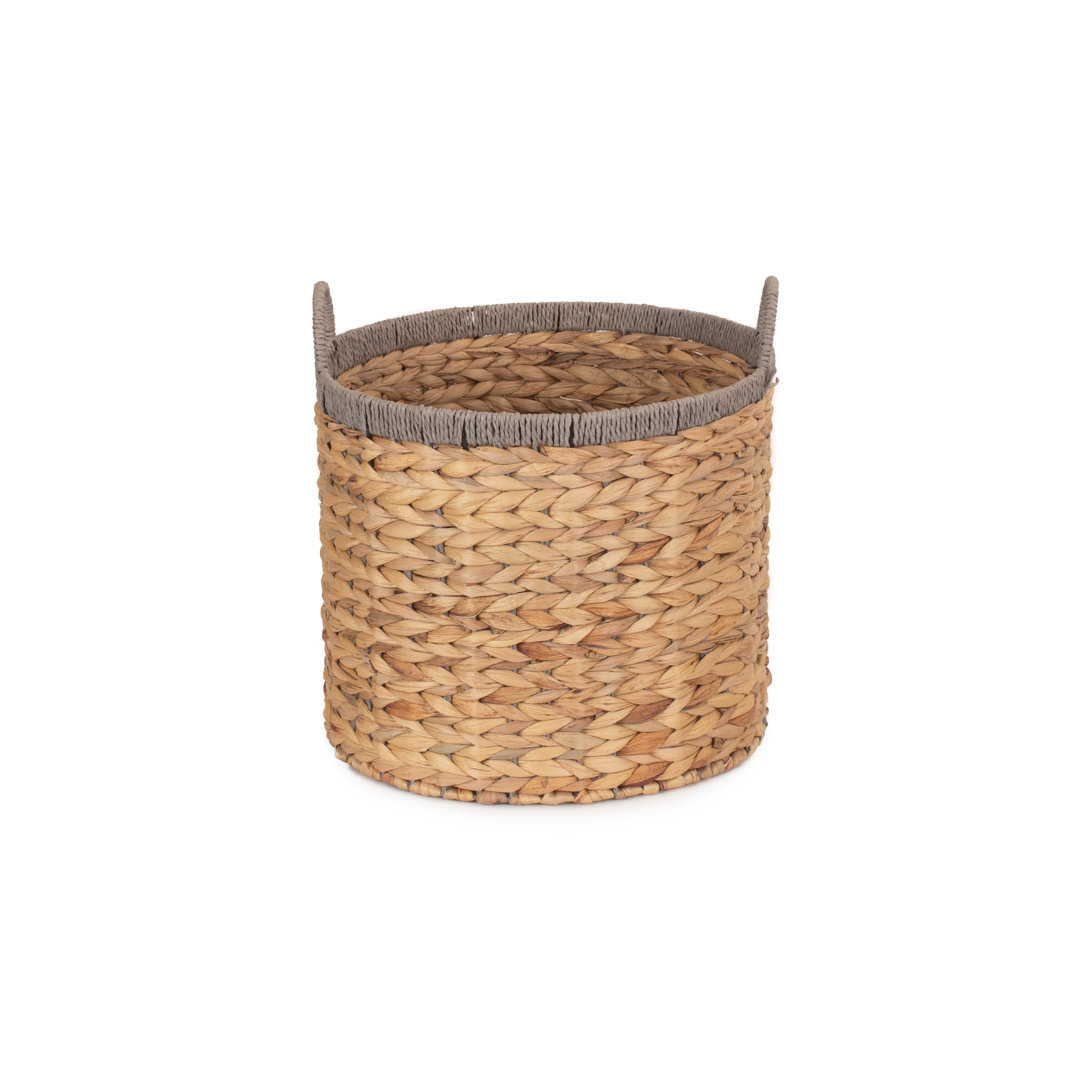 Wicker Round Rope Border Storage Basket