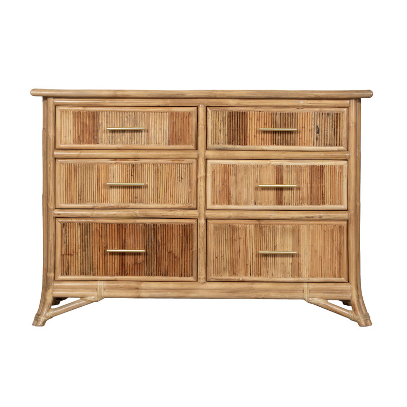 Bermuda 6 - Drawer Dresser, Natural