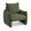 Chaise d'appoint confortable en chenille avec siège à coussin profond pour le salon, la chambre à coucher et un appartement-130170075