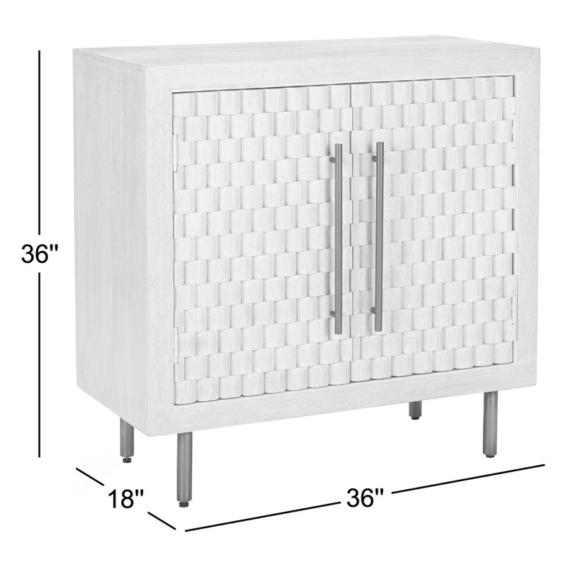 Norwood Mango Wood Cabinet, White Wash