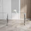 Console Modern Living Space - Pieds en acier inoxydable et plateau en verre avec base transparente et élégante