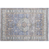 Transitional, Vintage One-of-a-Kind Rectangle 6'1" X 9'1" Hand Knotted Area Rug