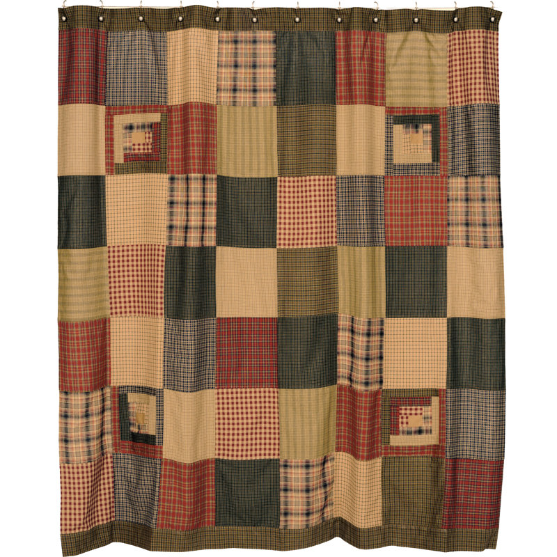 Lanclos Cotton Patchwork Shower Curtain
