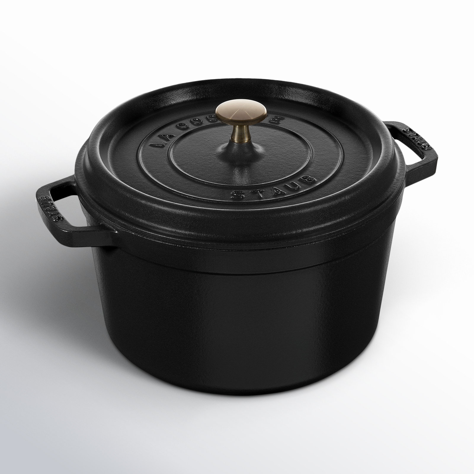 Staub Cast Iron 5qt Tall Cocotte, Black