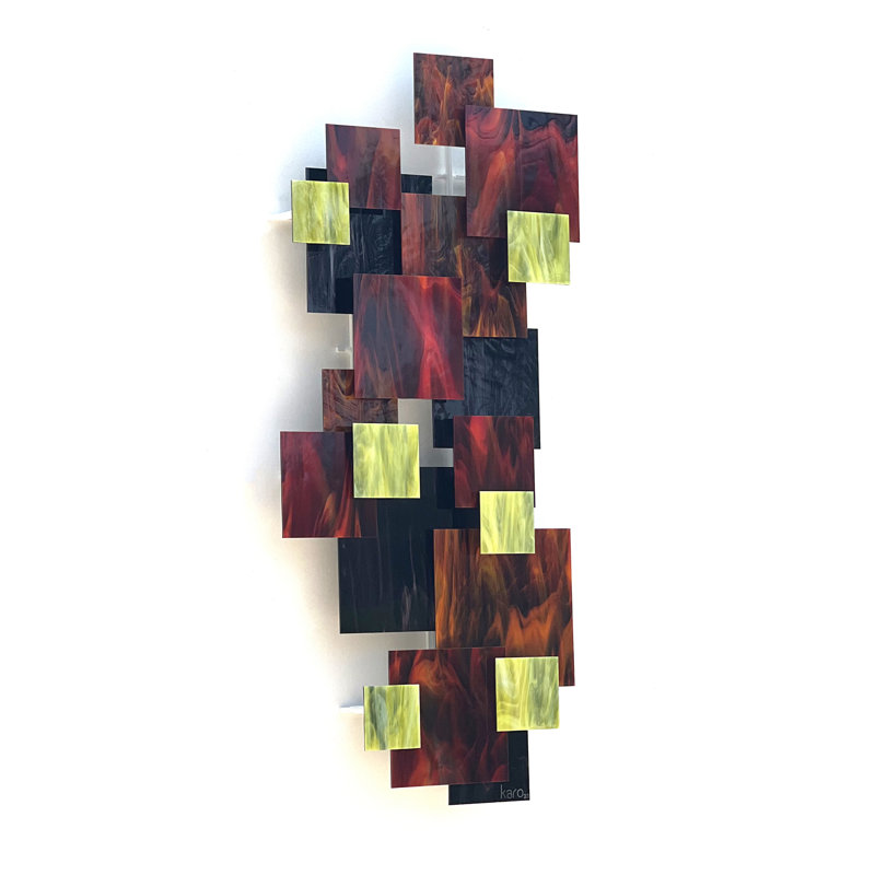Sapphire TTS Glass And Metal Wall Sculpture, Multi