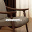 Fauteuil simple en cuir beige 32,68 "