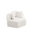 Chaises d'appoint modernes, méridienne hexagonale en chenille beige de 54 pouces, salon
