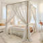 Élégante dentelle princesse 4 coins poteau moustiquaire romantique pour les filles femmes auvent de rideau de lit pour les adultes chambre de mariage décoration chambre d'enfant-132223710-132223714
