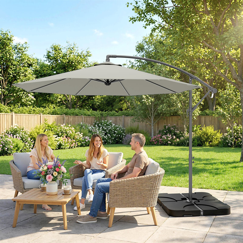 295cm Cantilever Parasol, Grey