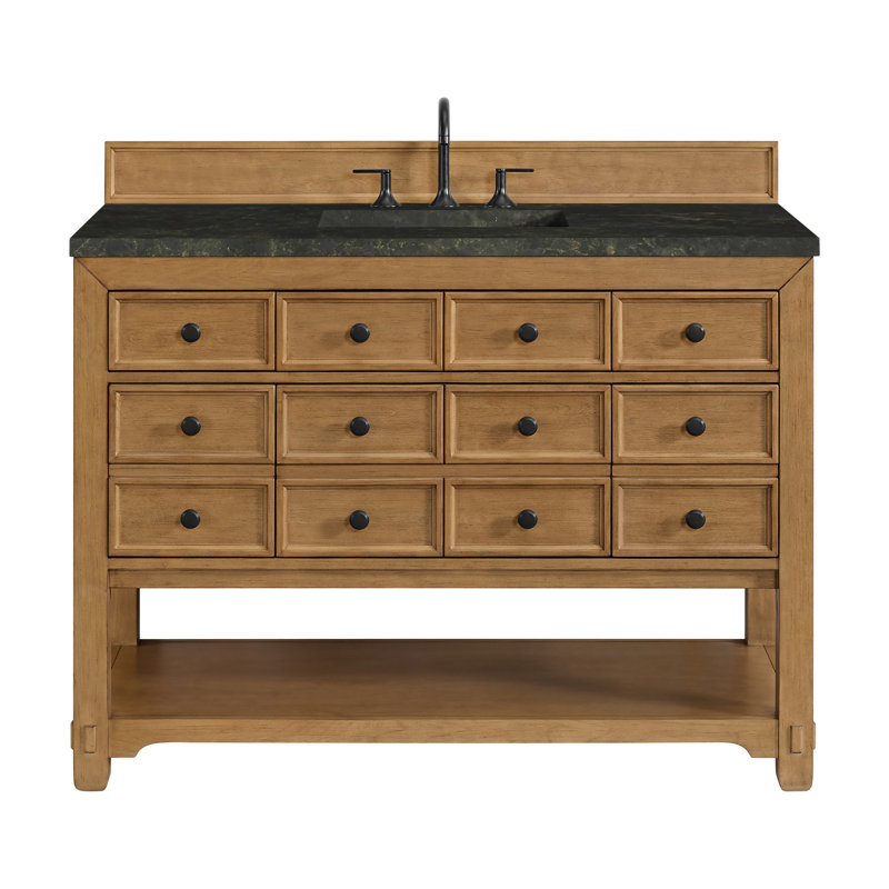 Malibu 48'' W Single Vanity, 8" Widespread, Amber Birch, Phantome Eclos