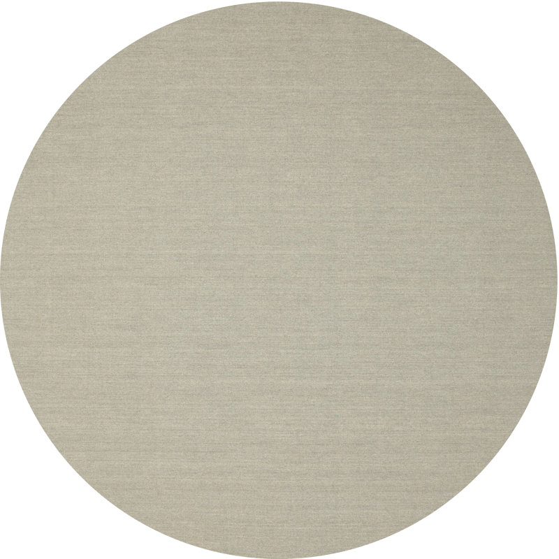 Tapis décoratif brun clair contemporain, Rond 5 pi