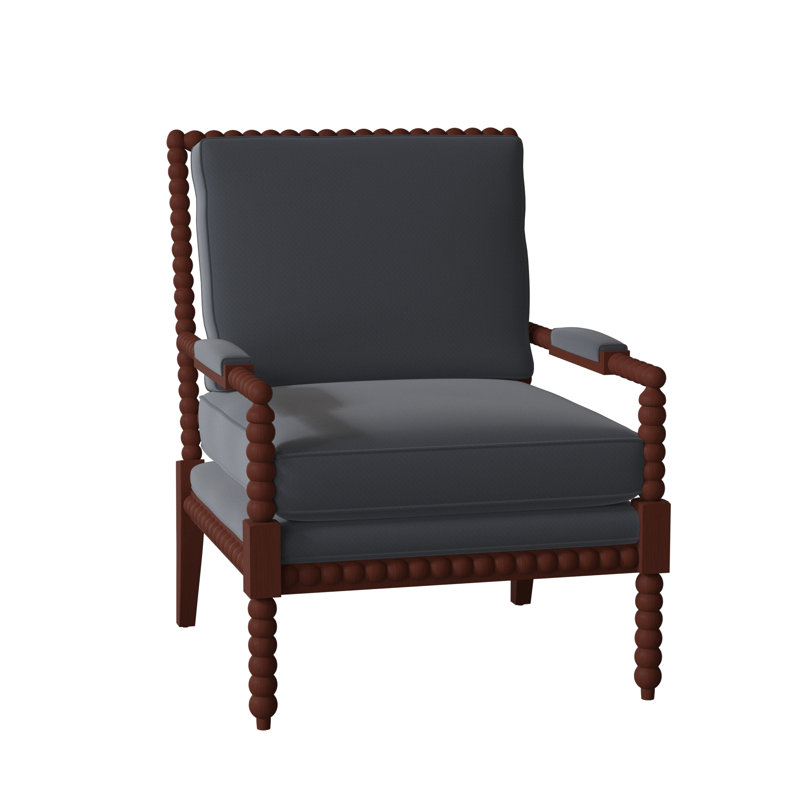 Keaton Upholstered Armchair, Craftwood 23 Navy Performance Chenille, Cashmere