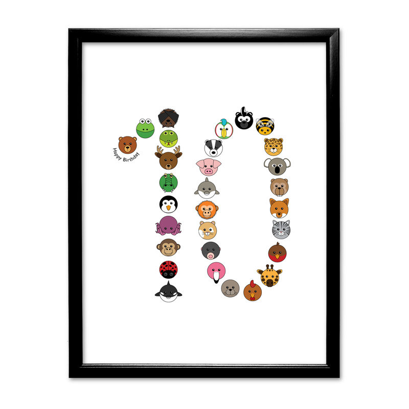 Single Picture Frame Print, Black