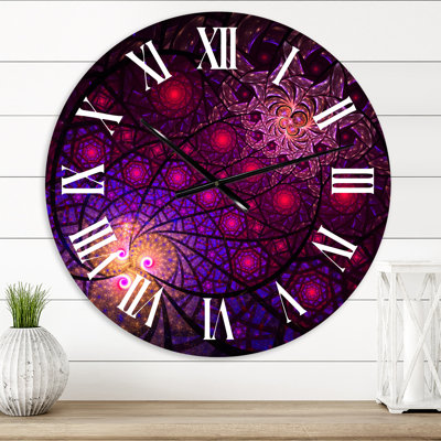 Fractal Flames - Horloge murale moderne