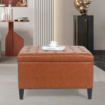 Zynaria 29.5" Wide Square Standard Ottoman with Storage