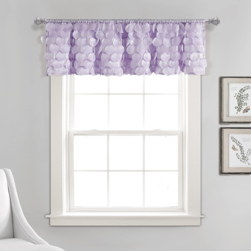 Gigi Scalloped Window Valance, Lilac, 70" W x 14" L