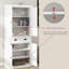 Armoire de rangement pour garde-manger de 71 po, avec 4 portes, tiroir, 2 tablettes réglables, armoire autoportante pour le salon de la salle à manger, buanderie - blanc-1109959208