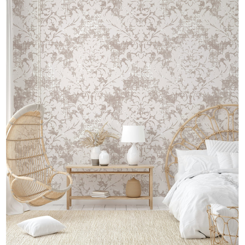 Papier peint amovible à motif floral abstrait scandinave, L 9 po x l 15 po