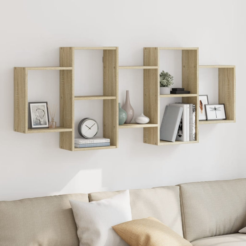Roakes Floating Shelf, Sonoma Oak, 65cm H x 159cm W x 18cm