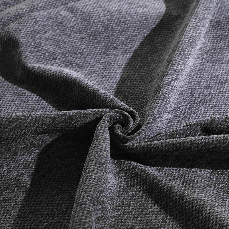 Canapé modulaire en chenille 6 pièces, Chenille grise foncée
