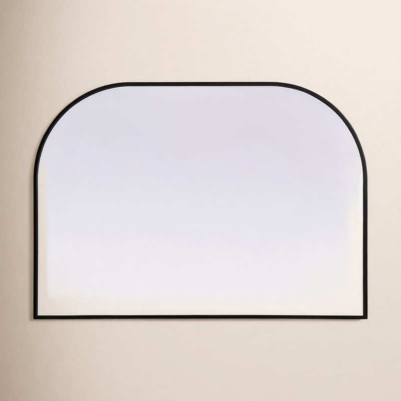 Sabine Metal Wide Arch Wall Mirror, Black, 30" x 42"