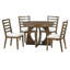 Ensemble de table de salle à manger extensible pour 4 personnes avec rallonge amovible et base géométrique rétro-1860387118