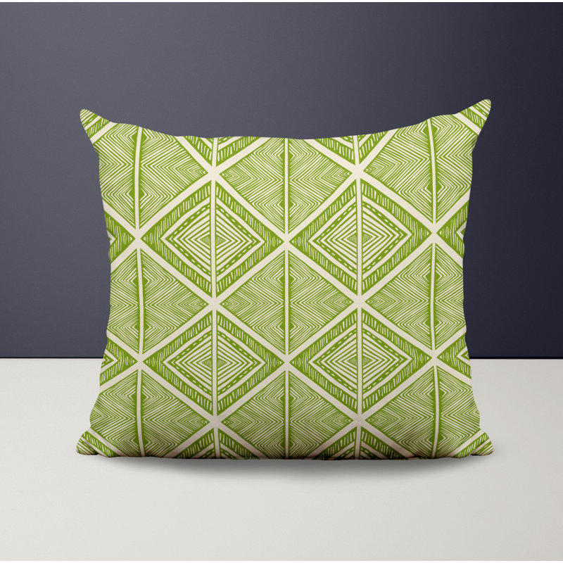 Housse et insert de coussin décoratif en polyester, L 17 po x H 17 po, Chartreuse
