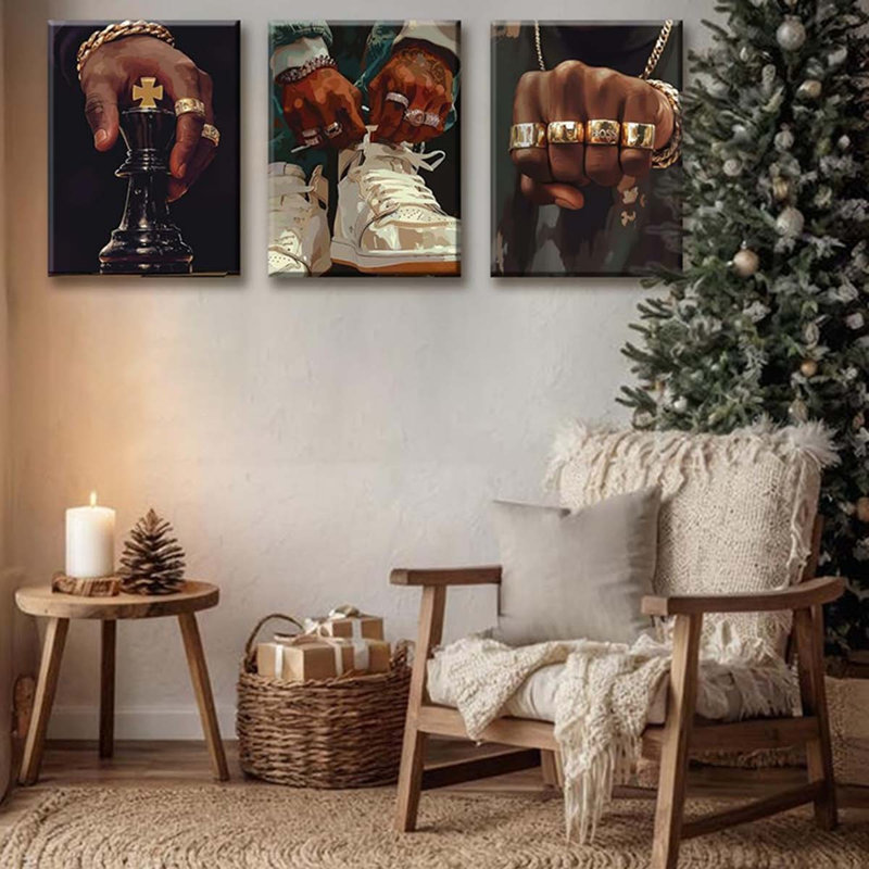 3 Piece Wrapped Canvas Print, 60 cm H x 120 cm W